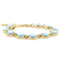 Qoss Armband Loïs Hemelsblauw | Goud