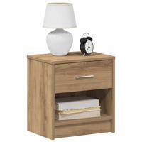 Nachtkastjes 2 st met lade 39x28x41 cm artisanaal eikenkleurig