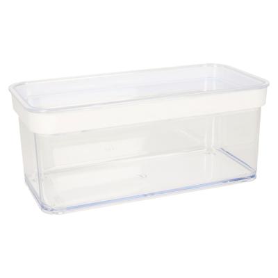 Voorraad bakje - transparant - met deksel - 1,1 liter - keuken opslag voorraadbakjes