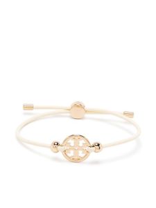 Tory Burch bracelet en cuir à breloque - Blanc