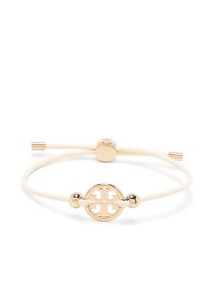 Tory Burch bracelet en cuir à breloque - Blanc