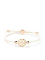 Tory Burch bracelet en cuir à breloque - Blanc