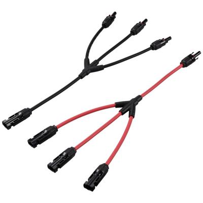 Telkens 1 x Y-verdeler PV-stekker stekker naar 3 x bus + bus naar 3 x stekker TC-12195664 Zwart, Rood TRU COMPONENTS Inhoud: 2 stuk(s)