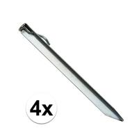 Tentharing stormband - 4x - gegalvaniseerd staal - 38 cm - haak - oog