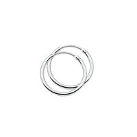 Gerhodineerde Zilveren Oorringen - Ronde Buis 1,5mm - Scharniersluiting Gerhodineerde Zilveren Oorringen - Ronde Buis 1,5mm - Scharniersluiting