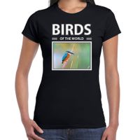 IJsvogels t-shirt met dieren foto birds of the world zwart voor dames