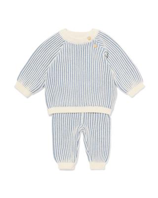 HEMA Newborn kledingset strepen grijs (grijs)