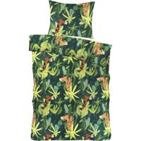 2e Halve Prijs Leen Bakker - Dekbedovertrek Sem - 140x200 Cm - Polyester - Groen