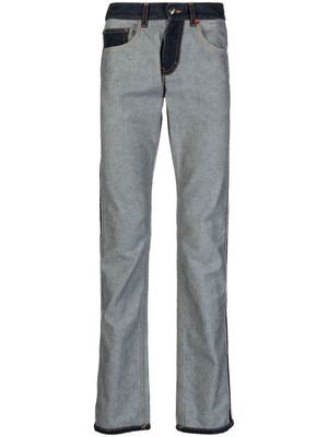Ports V pantalon à empiècements contrastants - Bleu
