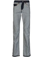 Ports V pantalon à empiècements contrastants - Bleu