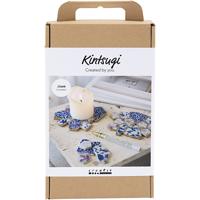Creativ Company Hobbyset kintsugi, onderzetter, blauw, goud, lichtrood, wit, 1 doos