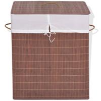 Wasmand rechthoekig bamboe bruin Wasmand rechthoekig bamboe bruin