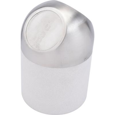 Excellent Houseware aanrecht Mini prullenbakje met klepdeksel - wit - 1.3L - 17 cm - rvs