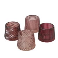 Boltze Home Theelichthouder sabena roze h7cm