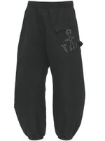 JW Anderson pantalon de jogging à logo Anchor - Noir