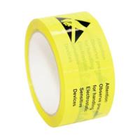 Antistat 054-0002 ESD-tape Geel (l x b) 65 m x 50 mm Zelfklevend 65 m