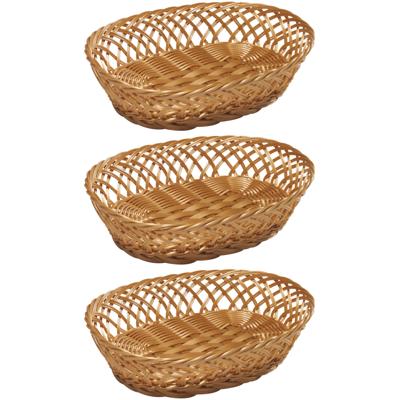 Kesper fruitmand/broodmand - 2x - ovaal - 23,5 x 31 x 8,5 cm - Tafel dekken - broodmandjes