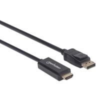 Manhattan 153195 DisplayPort-kabel DisplayPort / HDMI Adapterkabel DisplayPort-stekker, HDMI-A-stekker 1.00 m Zwart - thumbnail