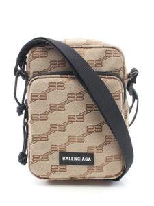 Balenciaga Pre-Owned 2010 messengertas met BB monogram jacquard - Beige