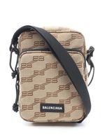 Balenciaga Pre-Owned 2010 messengertas met BB monogram jacquard - Beige - thumbnail
