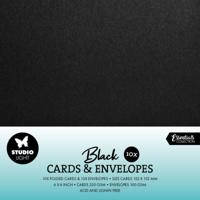 Studio Light • cards & envelopes black 15,24x15,24cm