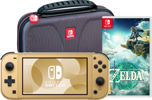 Nintendo Switch Lite Zelda Edition + Zelda: Tears of the Kingdom + Beschermhoes