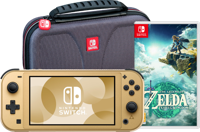 Nintendo Switch Lite Zelda Edition + Zelda: Tears of the Kingdom + Beschermhoes - thumbnail