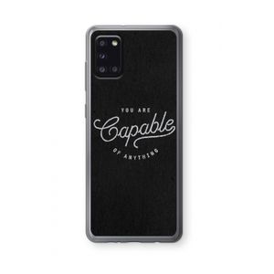 Capable: Samsung Galaxy A31 Transparant Hoesje