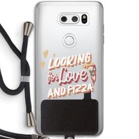 Pizza is the answer: LG V30 Transparant Hoesje met koord