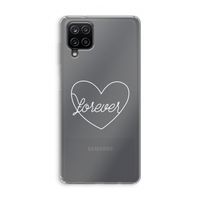 Forever heart pastel: Samsung Galaxy A12 Transparant Hoesje