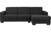 Goossens Hoekbank N-joy Divana Met Chaise Longue grijs, stof, 2,5-zits, stijlvol landelijk met chaise longue rechts