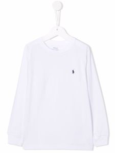 POLO RALPH LAUREN KIDS t-shirt à logo brodé - Blanc