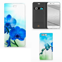 Huawei P10 Plus Smart Cover Orchidee Blauw - Cadeau voor je Moeder - thumbnail