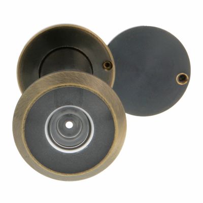 AMIG deurspion/kijkgat - 1x - antiek messing - deurdikte 60 tot 85mm - 160 graden kijkhoek - 16mm