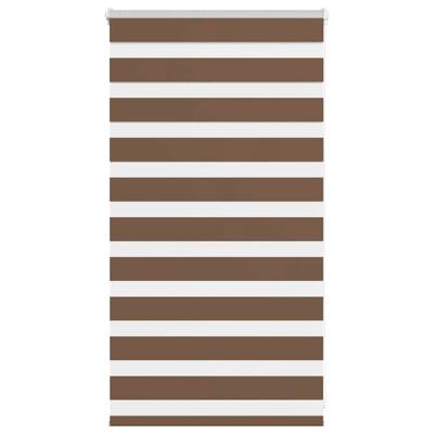 VidaXL Zebra rolgordijn 80x100 cm stofbreedte 75,9 cm polyester bruin VidaXL Zebra rolgordijn 80x100 cm stofbreedte 75,9 cm polyester bruin