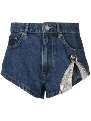 AREA short en jean à taille haute - Bleu