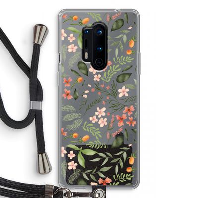 Sweet little flowers: OnePlus 8 Pro Transparant Hoesje met koord