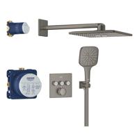 Grohe Grohtherm smartcontrol Perfect showerset compleet hard graphite geborsteld 34864al0