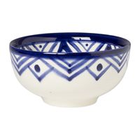 Schaaltje Bilbao - ø14 cm - blauw/wit