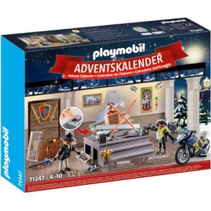 PLAYMOBIL City Action - Adventskalender Politie museumdiefstal constructiespeelgoed 71347