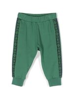 Roberto Cavalli Junior pantalon de jogging à bandes logo - Vert