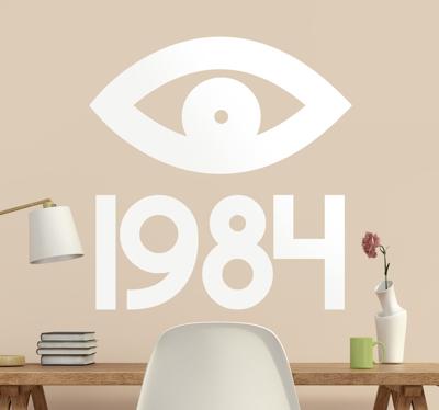 1984 Orwell oog muursticker 1984 Orwell oog muursticker