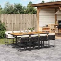 9-delige Tuinset poly rattan zwart 9-delige Tuinset poly rattan zwart