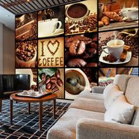 Fotobehang - Koffie- Collage , multi kleur