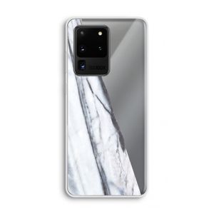Gestreepte marmer: Samsung Galaxy S20 Ultra Transparant Hoesje