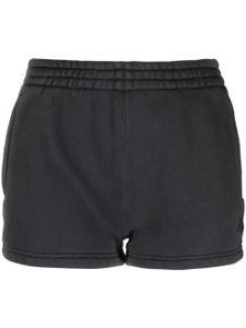 Alexander Wang mini short en jersey à logo embossé - Gris