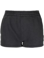 Alexander Wang mini short en jersey à logo embossé - Gris