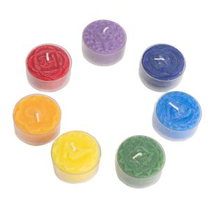 Fair Trade Votief Wens 7 Chakra Kaarsen Set (Set van 7)