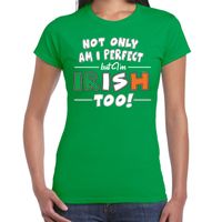 St. Patricksday / I am Irish too feest shirt / outfit groen voor dames 2XL  -