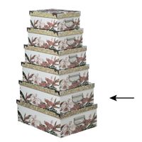 5Five Opbergdoos/box - wit - L44 x B31 x H15 cm - Stevig karton - Junglebox